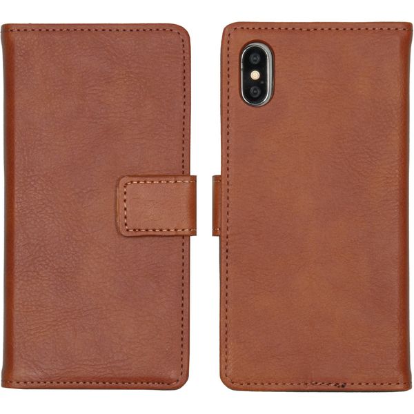 imoshion Étui de téléphone portefeuille Luxe iPhone Xs / X - Brun