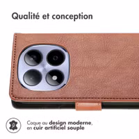 imoshion Étui de télephone portefeuille de luxe Xiaomi Redmi Note 15 (4G) - Marron