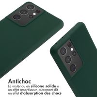 imoshion ﻿Coque en silicone avec cordon Samsung Galaxy S21 Ultra - Vert foncé