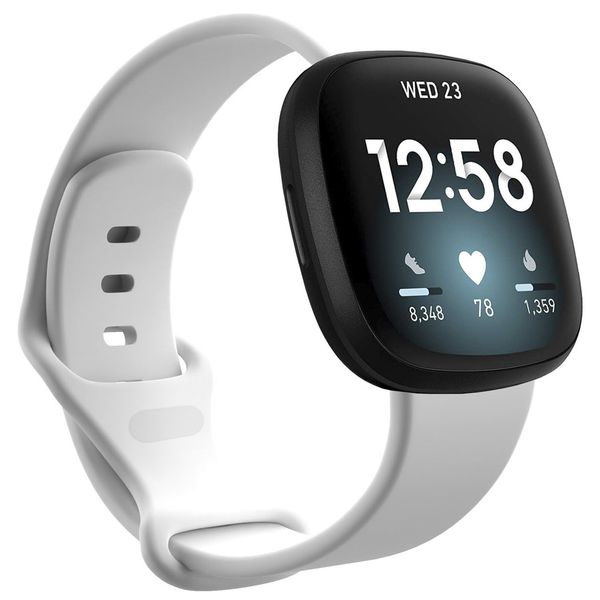 imoshion Bracelet silicone le Fitbit Versa 4 / 3 / Sense (2) - Blanc