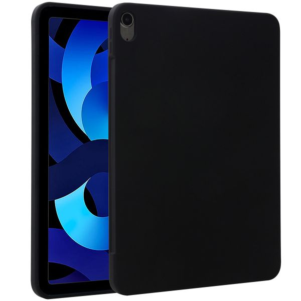 Accezz Coque Liquid Silicone avec porte-stylet iPad Air 11 pouces (2025) M3 / (2024) M2 / Air 5 (2022) / Air 4 (2020) - Noir