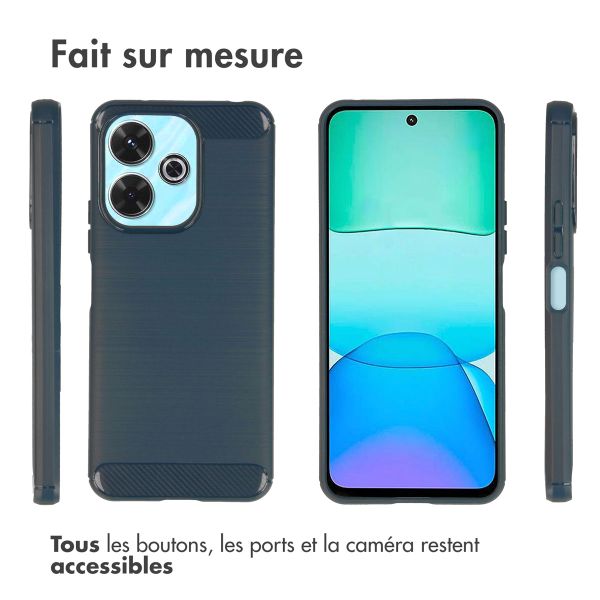 imoshion Coque Brushed Xiaomi Redmi 13 4G - Bleu foncé