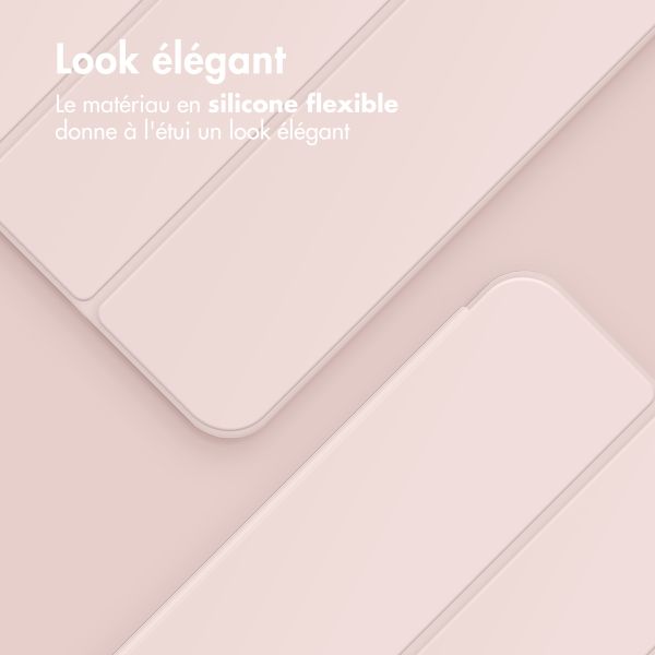 Accezz Coque tablette portefeuille Smart Silicone iPad 11 (2025) 11 pouces / iPad 10 (2022) 10.9 pouces - Rose