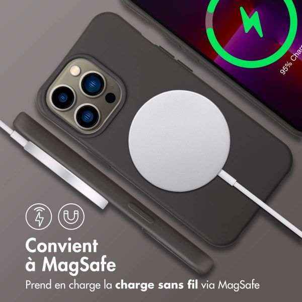 imoshion Coque arrière Color avec cordon amovible et MagSafe Apple iPhone 13 Pro - Black Coffee