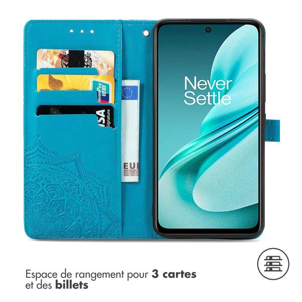 imoshion Etui de téléphone portefeuille Mandala OnePlus Nord N30 SE - Turquoise