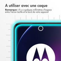 Accezz Protection d'écran en verre trempé Motorola Moto G54 - Transparent