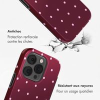 Selencia Coque arrière Vivid Apple iPhone 14 Pro - Happy Dots Burgundy