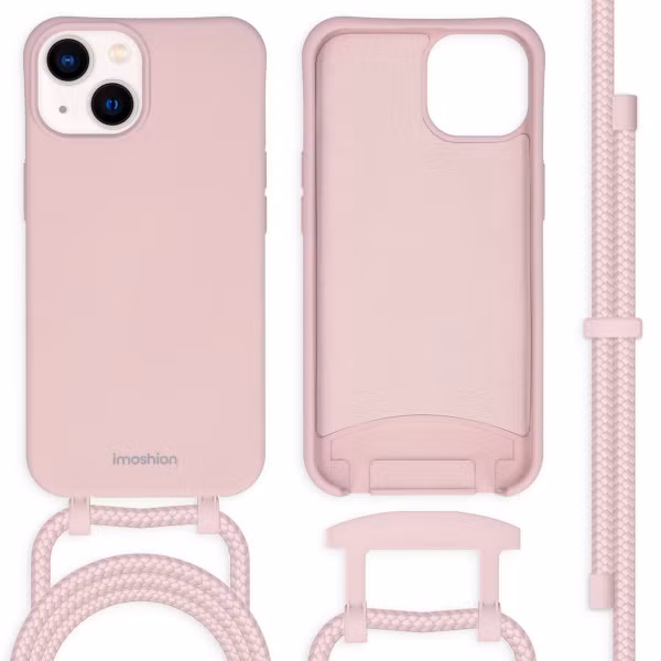 imoshion Coque de couleur avec cordon amovible Apple iPhone 14 - Rose