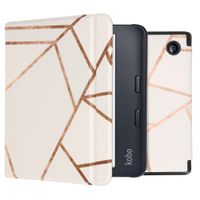 imoshion Design Slim Hard Sleepcover avec support Kobo Libra 2 / Tolino Vision 6 - White Graphic