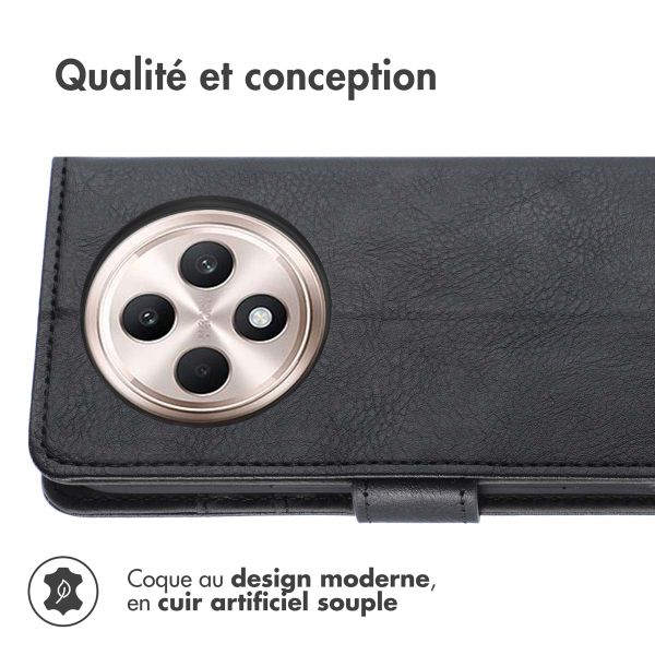 imoshion Étui de téléphone portefeuille Luxe Oppo Reno 12F 5G - Noir