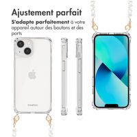 imoshion Coque avec dragonne + bracelet Apple iPhone 13 - Perles Cœurs