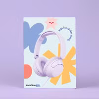 imoshion Casque filaires pour enfants - Câble AUX - Limiteur de décibels - Lavender Lilac