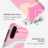 Selencia Coque arrière Vivid Tough Samsung Galaxy A36 / A56 - Pastel Lipstick Marble