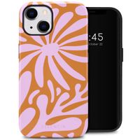 Selencia Coque arrière Vivid Tough iPhone 14 - Modern Bloom Pink