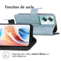 imoshion Étui de téléphone portefeuille Luxe pour Oppo A79 - Bleu clair