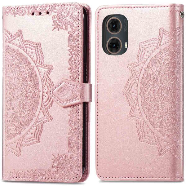 imoshion Etui de téléphone portefeuille Mandala Motorola Moto G85 - Rose Dorée