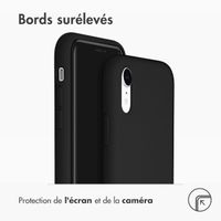 Accezz Coque Liquid Silicone iPhone Xr - Noir