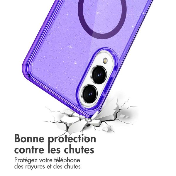 imoshion Coque Pailletée avec MagSafe Samsung Galaxy S25 Edge - Violet