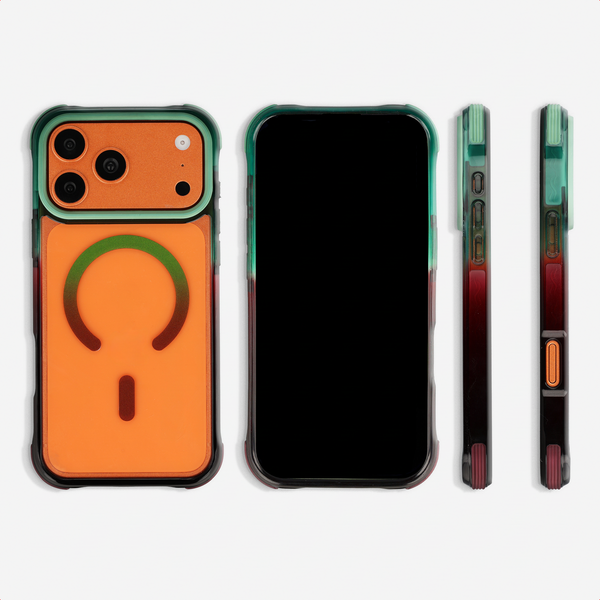 Selencia Coque arrière MagSafe Gradient Apple iPhone 17 Pro - Vert / Brun