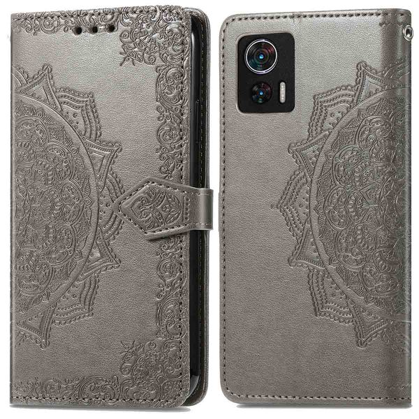 imoshion Etui de téléphone portefeuille Mandala Motorola Edge 30 Neo - Gris