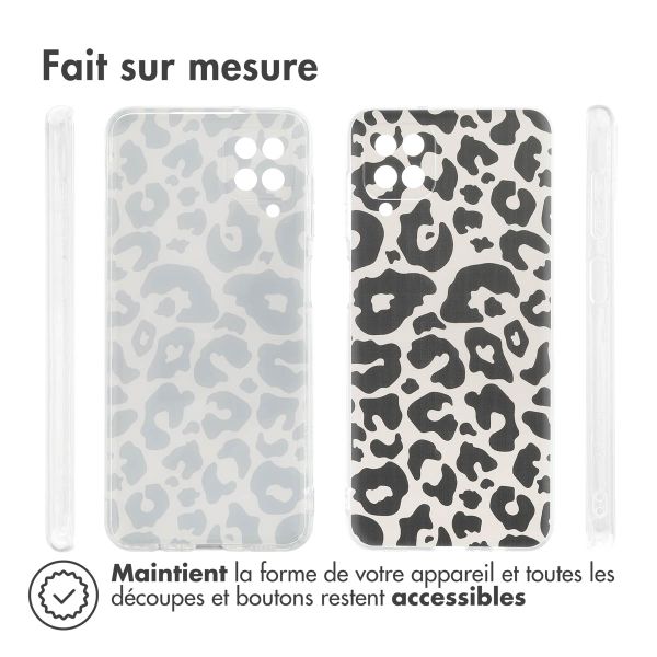 imoshion Coque Design Samsung Galaxy A12 - Leopard Transparent