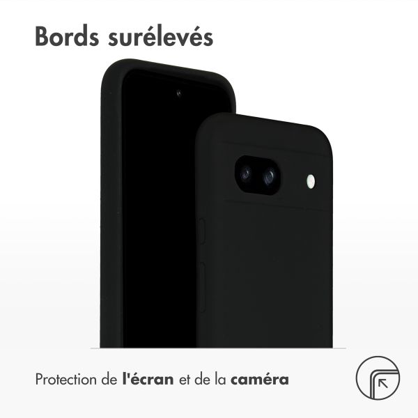 Accezz Coque Liquid Silicone Google Pixel 8a - Noir