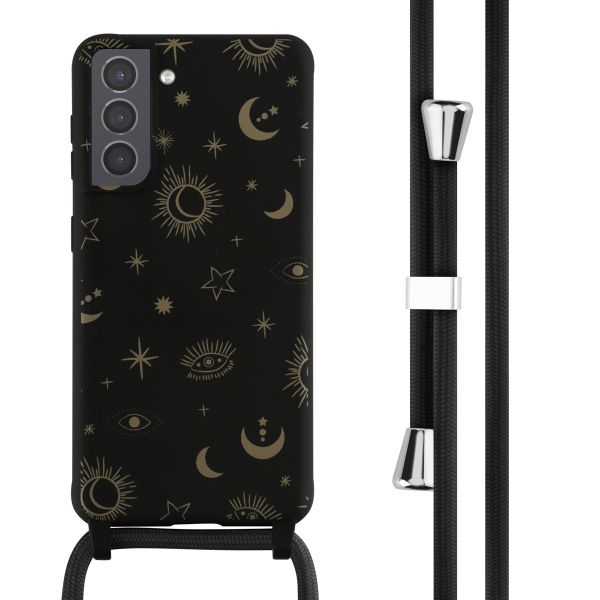 imoshion Coque design en silicone avec cordon Samsung Galaxy S21 - Sky Black