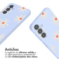 imoshion Coque design en silicone avec cordon Samsung Galaxy A25 (5G) - Lila Flower Distance