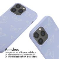 imoshion Coque design en silicone avec cordon Apple iPhone 13 Pro Max - Butterfly