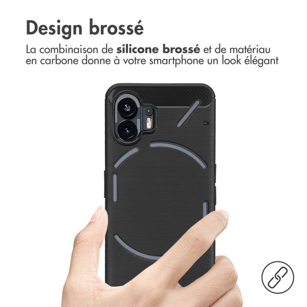 imoshion Coque Brushed Nothing Phone (2) - Noir