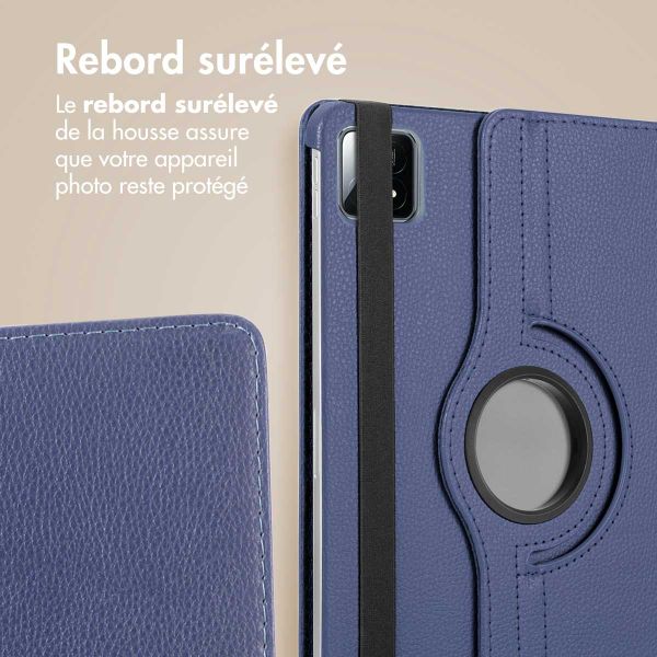 imoshion Coque tablette rotatif à 360° Xiaomi Pad 6S Pro 12.4 - Bleu foncé