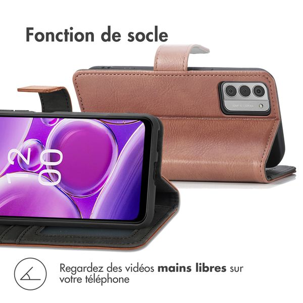 imoshion Étui de téléphone portefeuille Luxe Nokia G42 - Marron