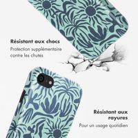 Selencia Coque arrière Vivid Tough iPhone SE (2022 / 2020) / 8 / 7 - Tropical Vibes Light Blue