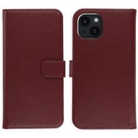 Selencia Étui portefeuille en cuir véritable Apple iPhone 13 - Burgundy