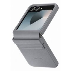 Samsung Original Coque KindSuit en Cuir Végan Samsung Galaxy Z Flip 6 / Flip 7 FE - Gray
