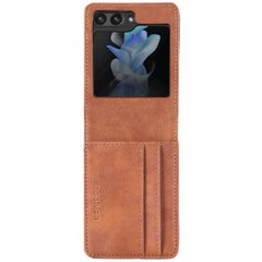 imoshion Étui de télephone portefeuille Luxe Samsung Galaxy Z Flip 5 - Marron