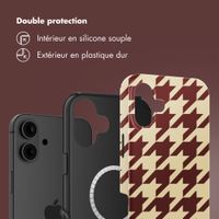 Selencia Coque arrière Vivid avec MagSafe Apple iPhone 16 - Pied-de-Poule