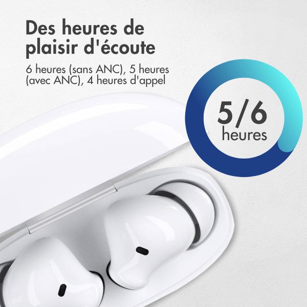 imoshion ﻿Écouteurs Aura Pro - Écouteurs sans fil - Écouteurs sans fil Bluetooth - Avec fonction de réduction du bruit ANC - Blanc