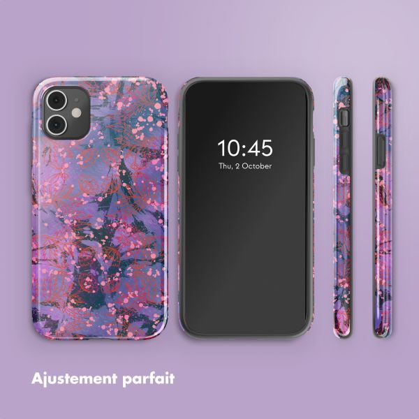 Selencia Coque arrière Vivid Apple iPhone 11 - Fresh Paint Flower Orange