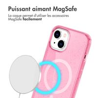 imoshion Coque Pailletée avec MagSafe Apple iPhone 14 - Paillettes Rose