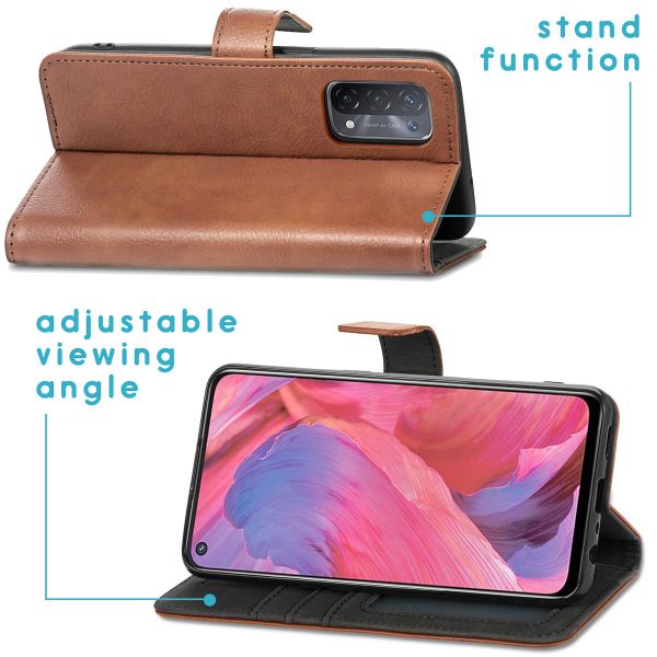 imoshion Étui de télephone portefeuille Oppo A74 (5G) / A54 (5G) - Marron