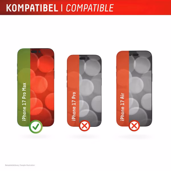 Displex Protection d'écran en verre trempé Privacy Apple iPhone 17 Pro Max