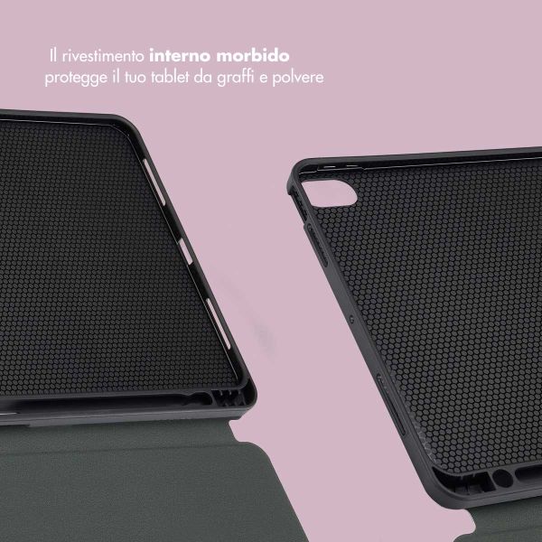 Selencia Coque tablette Vivid Apple iPad Air 11 pouces (2026) M4 / (2025) M3 / (2024) M2 / Air 5 (2022) / Air 4 (2020) - Marble Plum