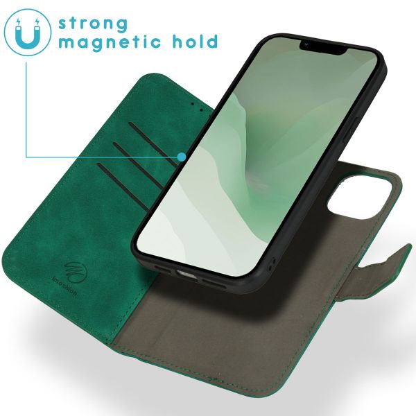 imoshion Etui de téléphone de type portefeuille de luxe 2-en-1 amovible iPhone 14 Plus - Vert foncé