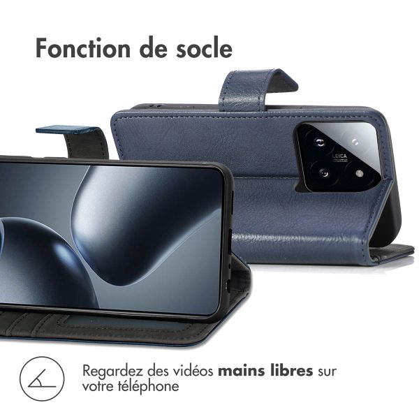 imoshion Étui de télephone portefeuille Xiaomi 14T Pro - Bleu foncé