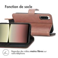 imoshion Étui de télephone portefeuille Sony Xperia 10 V - Marron