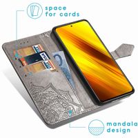 imoshion Etui de téléphone portefeuille Mandala Xiaomi Poco X3 (Pro) - Gris