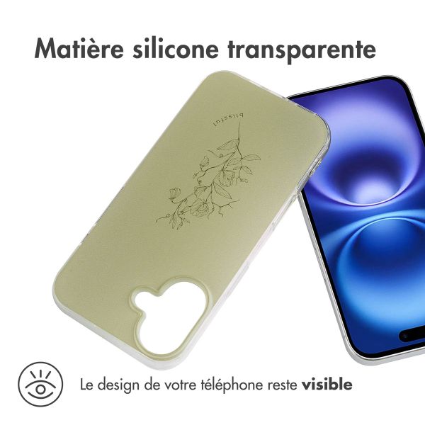 imoshion Coque Design Apple iPhone 16 - Floral Green