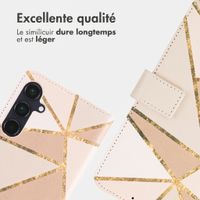 imoshion Étui de télephone portefeuille Design Samsung Galaxy A55 - Beige Graphic