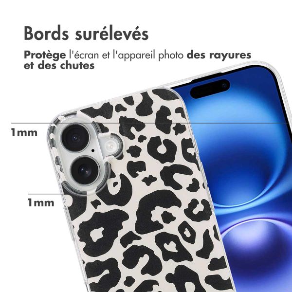imoshion Coque Design Apple iPhone 16 - Leopard Transparent